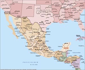 A map to show where the Yucatan peninsula actually is located.