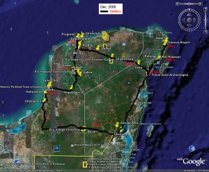 An overview of the route we drove.