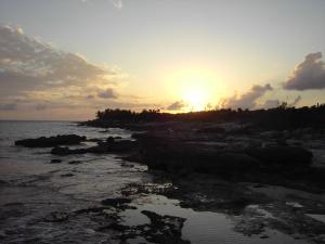 Sunset on the beach.