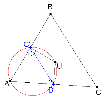 Fig. 2a: The angles UB'A and UC'A are right